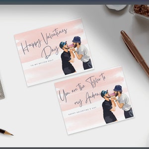 Lot de 5 cartes postales pour la Saint-Valentin Tyler Hynes Andrew Walker à téléchargement immédiat