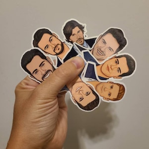 Hallmark Hunk Christmas Movie Inspired Sticker Pack (Any Set of 4 or Full Collection)