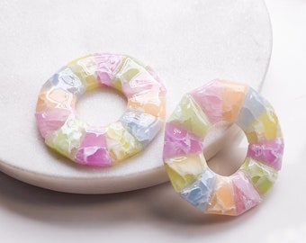 Polymer Clay Ohrring Kreis Ohrstecker Multicolors Ohrringe Regenbogen Farben Ohrstecker Farbe Rad Ohrstecker Funky Ohrringe Einzigartiges Geschenk | VESPER