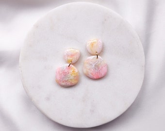 Polymer Clay Earrings | Statement Earrings | Marbled Earrings | Marble Effect Earrings | Tie-Dye Effect Earrings | Spring Earrings | TALULA