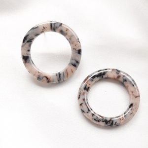 Emmy Polymer Clay Earrings Handmade Earrings Statement Earrings Tortoise Shell Black Earrings Translucent Earrings image 1