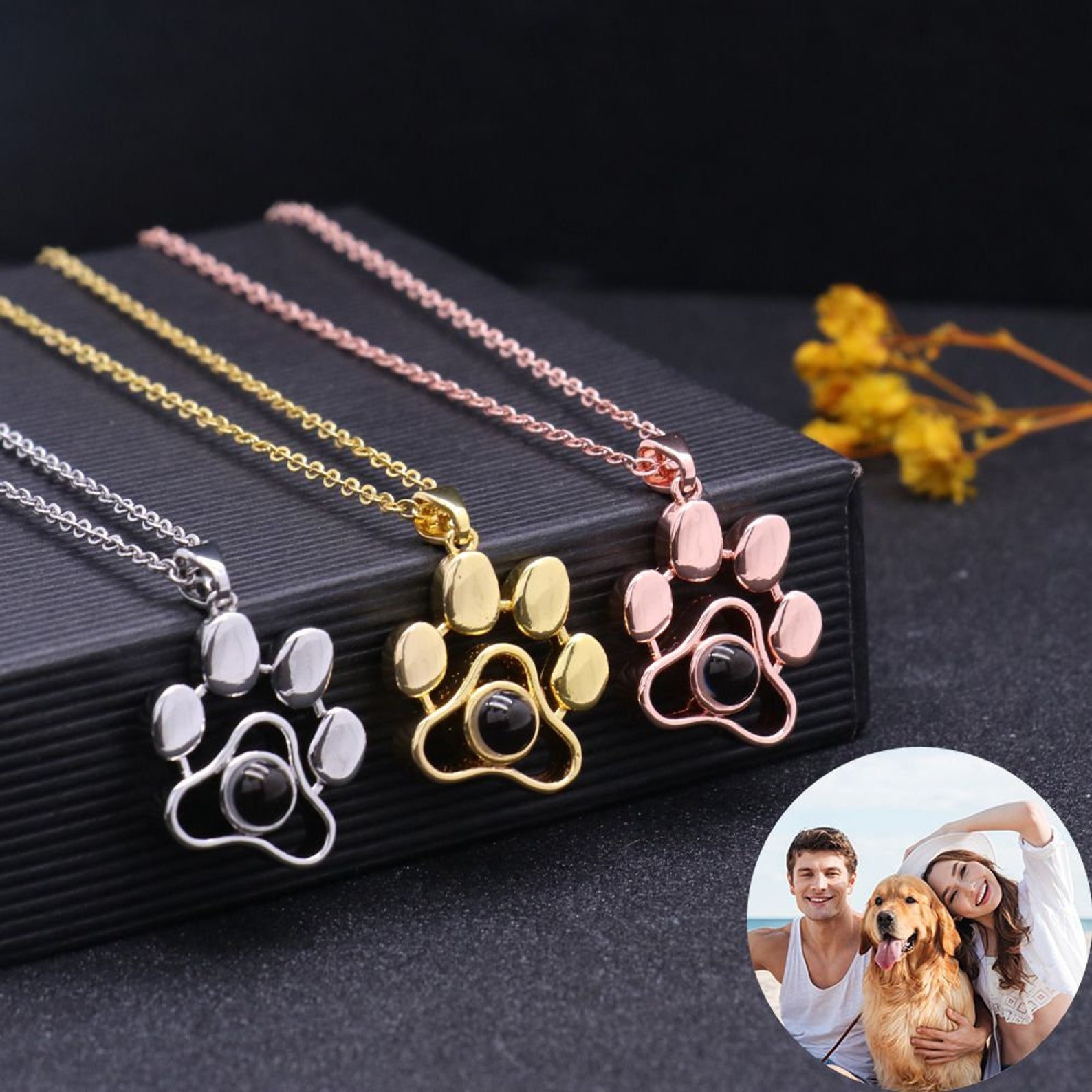 Paw Print Pic Necklace Projection 