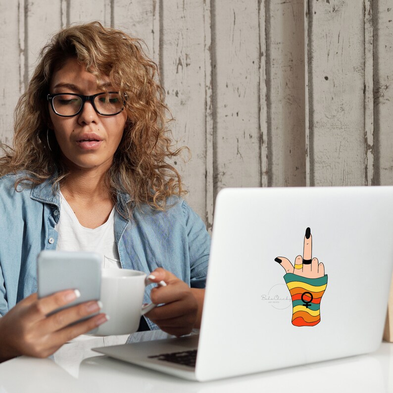 Middle Finger Sticker Feminist Printable Sticker Etsy Canada