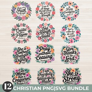 Floral Bible Verse PNG SVG: Christian Wall Art (digital Download) - Etsy