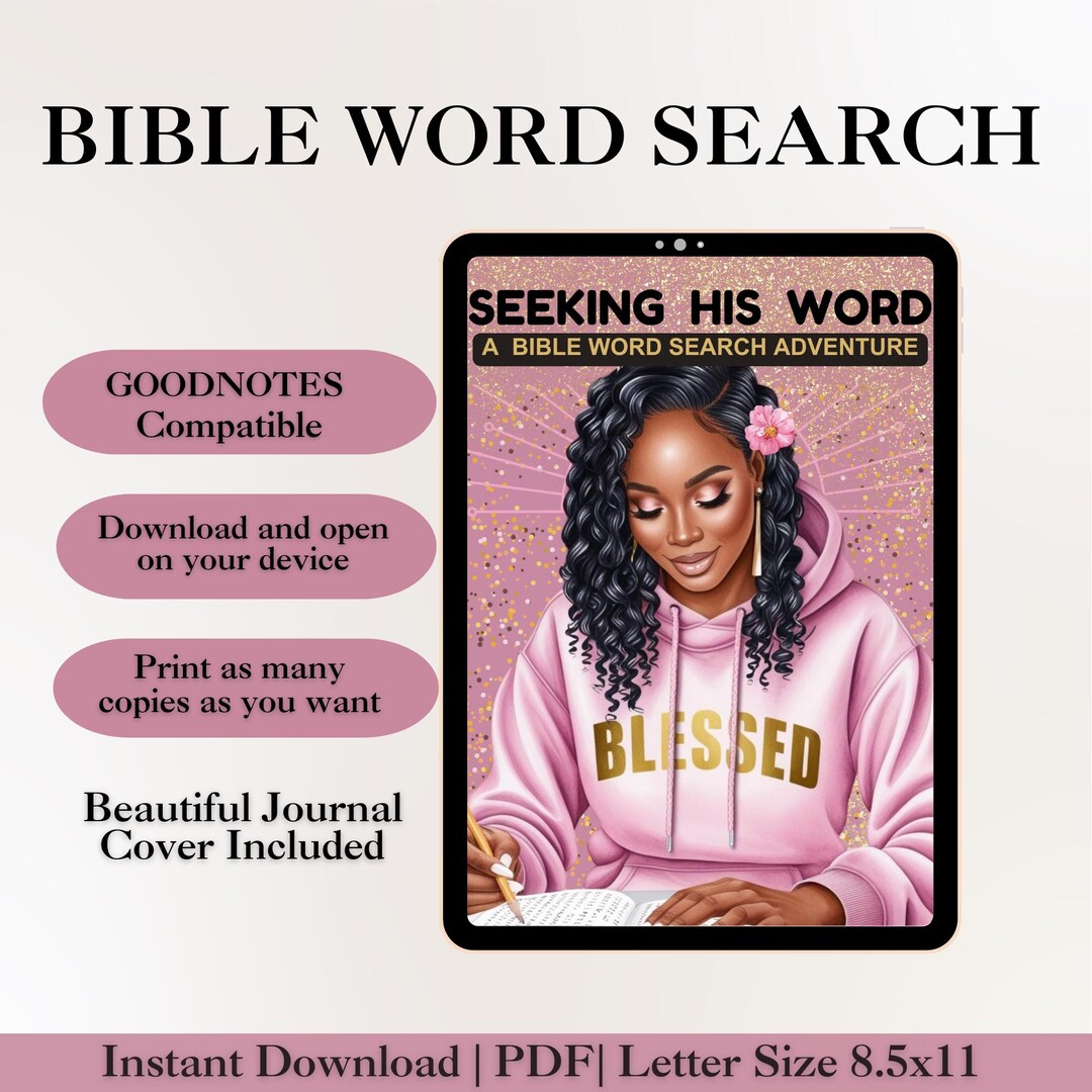 Bible Word Search Puzzle, Christian Word Search Journal, Bible Study