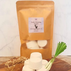 LemonGrass Toilet Fizzies | 100% Pure Essential Oils | Non-Toxic Cleaning Bombs