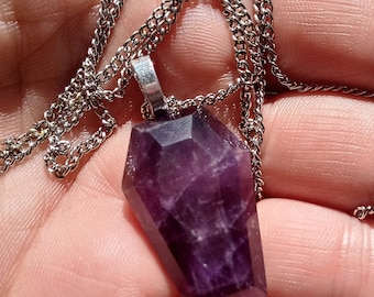 Crystal Coffin Necklace Forgotten Whispers Co