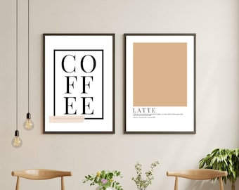 Kitchen Print Home Decor Coffee Print Coffee Lovers Gift Retro Wall Art Dining Room Coffee Shop Print Kitchen Gift Kitchen Quote Print