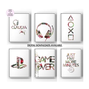 Set of 3 Gaming Prints Gaming Decor Gamer Wall Art Teen Room Prints, Boys Bedroom Decor, Gaming Wall Art, Games Room Graffiti Wall Art