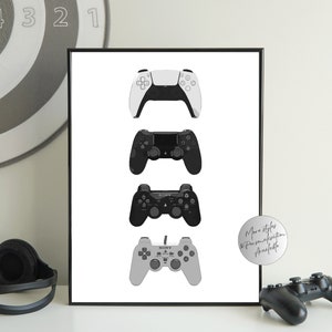 Impressões de jogos Decoração de sala de jogos Arte de parede de videogame Presente de jogos Pôsteres de videogame Decoração de sala de jogos Impressão de jogos para meninos Impressão de Playstation