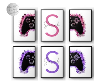 Set of 3 Gaming Wall Art Prints, Gaming Prints, Gaming Decor, Gamer Wall Art, Gamer Gift for Boys Bedroom Decor, Video Games Room, Gamer Art