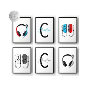 Switch Controller, Set of 3 Gaming Prints, Gaming Poster, Bedroom Decor, Games Room Decor, Gift for Him, Gaming Poster, Video Game Print