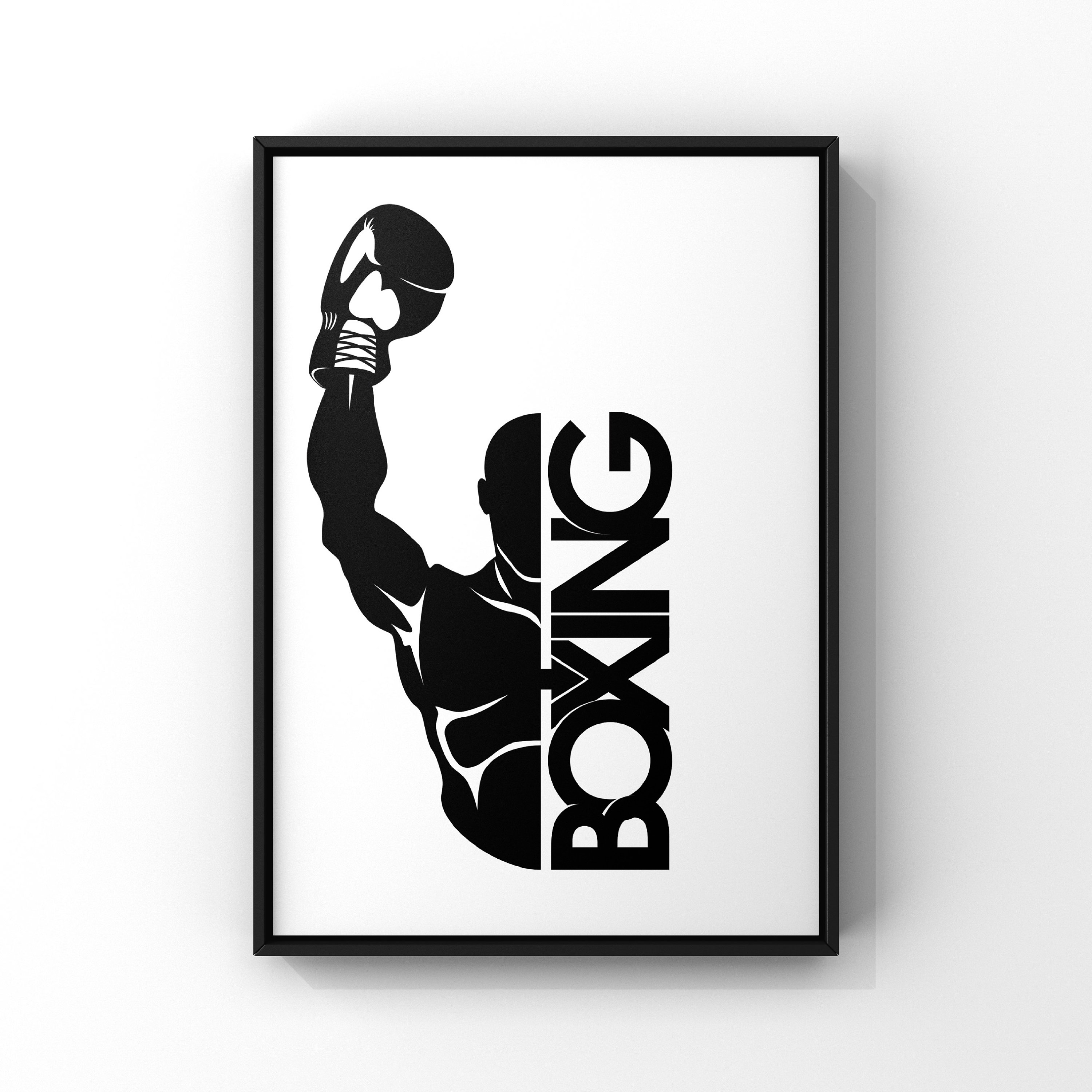 Boxing Poster, Boxing Gym Print, Gift for Him, Boxing Gloves, Boxing Wall Art, Gym Decor, Boxing Gift, Fighting Wall Decor, Man Cave, Sports