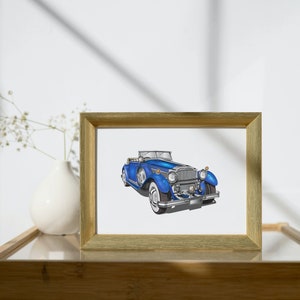 Classic Car Poster Vintage Car Print Car Gift for Him Collectible Car Wall Art Retro Car Poster Vintage Classic Car Print Fathers Day Gift