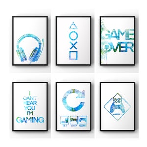 Gaming Prints, Gamer Poster, Games Room Wall Art, Teen Gift, Boys Bedroom Decor, Games Room, Contemporary Gaming Poster, Video Games Poster