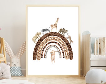Nursery Decor Baby Shower Gift Safari Print Boho Nursery Wall Art Boho Playroom Prints Set Of 3 Wall Prints Safari Nursery Decor Jungle