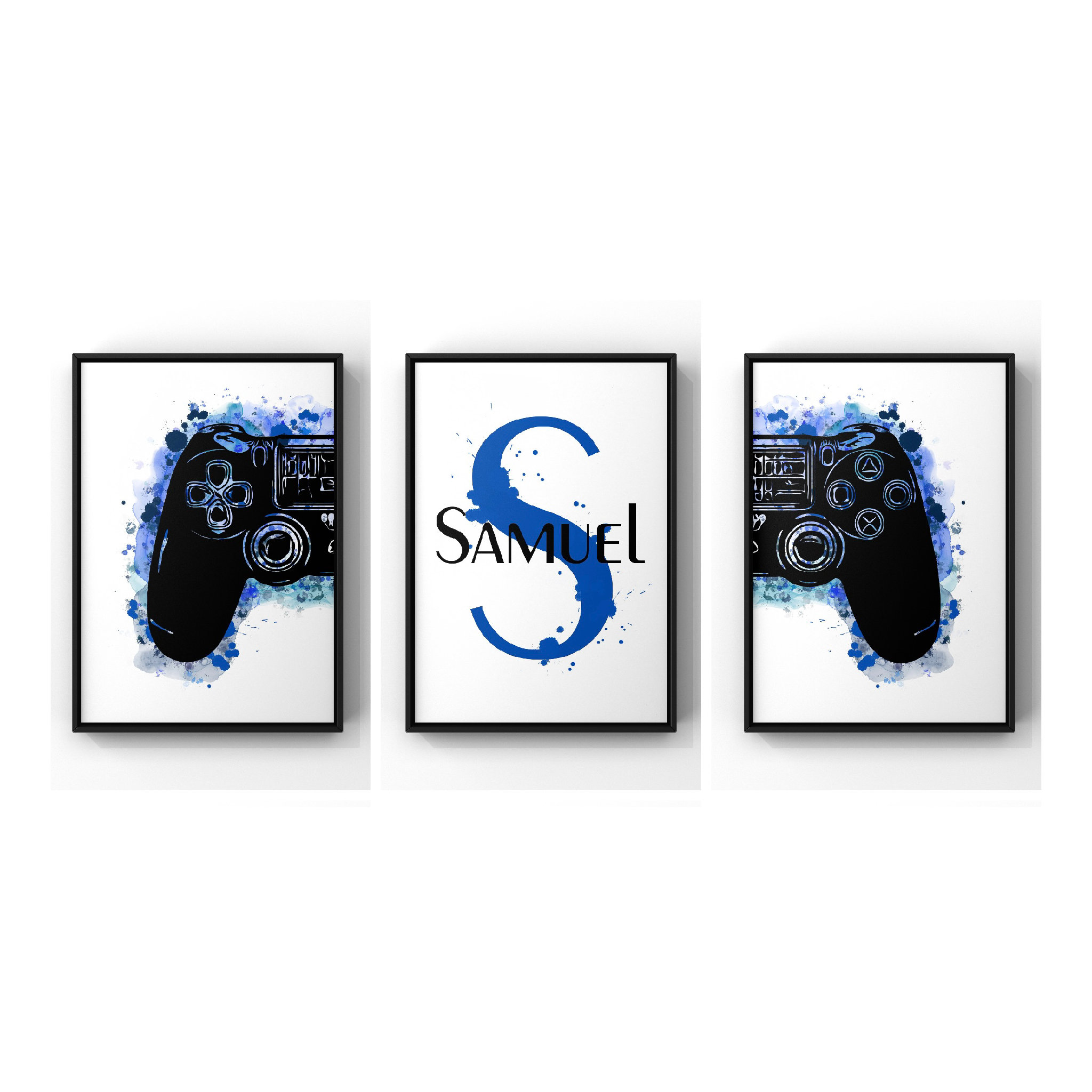 PlayStation Gaming Symbole Gamer Leinwand Bedruckt Wandkunst