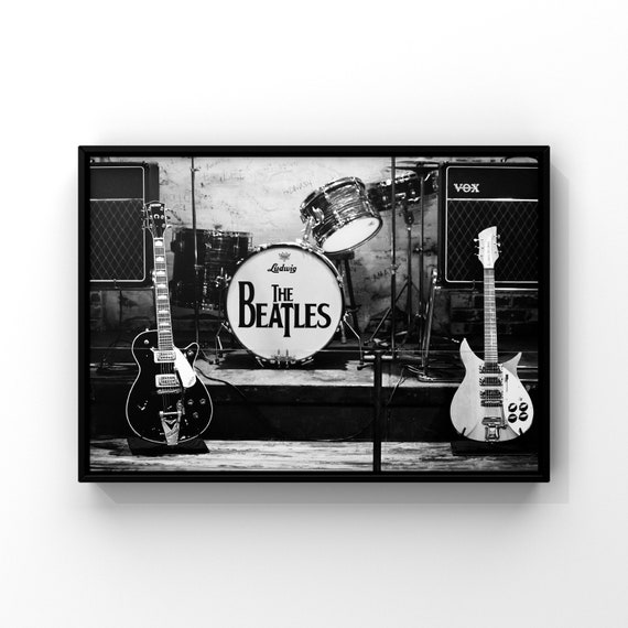 Beatles Poster, Iconic Band Instruments, Music Wall Art - Etsy