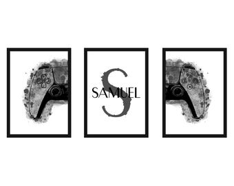 Set of 3 Gaming Wall Art Prints, Gaming Prints, Gaming Gift for Boys Bedroom Decor, Gift for Gamer, Video Games Room Art, Gaming Poster