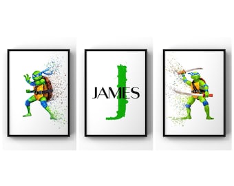 Super Heroes Splash Kids stampe da parete A5 A4 A3 senza cornice Poster da parete per l'arredamento della cameretta dei bambini, personaggi divertenti degli eroi, ispirazione per l'arredamento della cameretta dei bambini