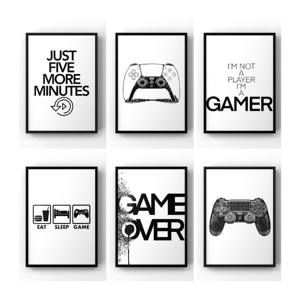 Gaming Prints, Gamer Poster, Gaming Decor, Gaming Gift, Games Room Wall Art, Teen Gift, Games Room, Contemporary Gaming Poster, Gift For Him