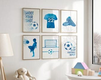 Personalized Soccer Wall Art Prints Printable Soccer Prints Boys Bedroom Soccer Decor, Kids Room Decor, Soccer Jersey, Soccer Gifts, Son