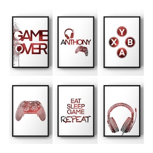 Gaming Prints, Gaming Poster, Gaming Wall Art Set of 3, Gaming Room Decor, Gamer Gift, Games Room Art,Boys Bedroom Decor, Video Game Print