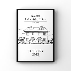 House Portrait New Home Gift, Custom Housewarming Gift, House Painting From Photo, Personalised Housewarming Gift, First Home, House Drawing