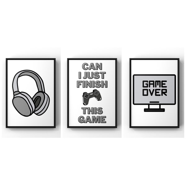 Gaming Wall Art Set - Etsy