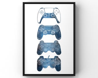 Poster da parete per sala giochi, tela da parete con controllo di gioco, arredamento per sala