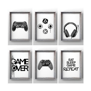 Gaming Prints, Gaming Poster, Printable Video Game Wall Art, Gamer Gift, Teen Prints, Downloadable Gaming Prints, Son Gift, Games Room Decor