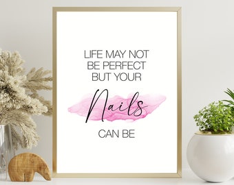 Salon Sign Wall Decor Pink Beauty Sign Home Decor Salon Decor Salon Art Beautician Salon Poster Nail Tech Print Gift For Her Beauty Gift