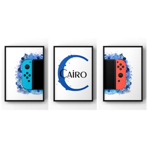 Impressions de jeux vidéo, affiche de jeu, décoration de chambre de garçons, décoration de chambre de joueur, jeux vidéo, cadeau pour lui, salle de jeux, affiche de jeu contemporain, jeu vidéo