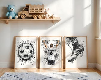 Fußball Wand Dekoration, Fußball Poster, Kinderzimmer Dekoration, Fußball-Dekor, Fußball-Shirt, Fußball-Shirt, Fußball-Shirt, Fußball-Dekor, Fußball-Wand-Kunstdruck