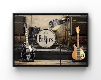 Music Gift, Music Lover Present, Gift For Her, Music Posters, Personalised Wall Art, Beatles Gift, Musician Gifts, Music Lover Present