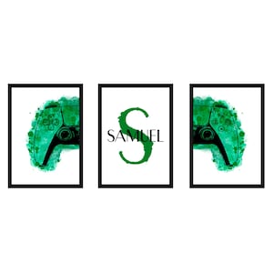 Personalised Gaming Wall Art Prints, Personalised Gaming Prints, Boys Bedroom Decor, Kid Bedroom Gamer Decor, Games Room Gaming Gift for Boy