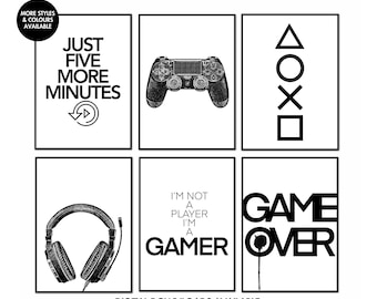 BGFCE - Pósteres De Neón Para Juegos, 3 Piezas, Decoración De Sala De