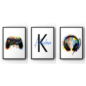 Gaming Prints, Gaming Poster, Gaming Wall Art Set of 3, Gaming Room Decor, Gamer Gift, Games Room Art, Boys Bedroom Decor, Video Game Print