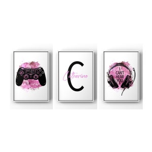 Gaming Print, Gamer Gifts, Gaming Accessories, Gaming PC Games Room, Video Game Art, Personalised Prints, Girls Bedroom Decor, Gaming Poster