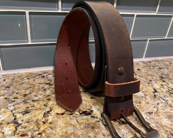 Vintage Cowgirl Leather Braided Belt With Cow Horn Belt  display picture 1