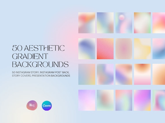 50 Aesthetic Gradient Backgrounds for Presentations Instagram - Etsy