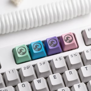 The Great Wave off Kanagawa Keycap | Japanese Great Wave | Custom Keycaps for Mechanical Keyboard | Cherry MX Stem | Unique Gamer Gifts
