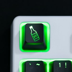 Soju Bottle Keycap | Custom Keycaps for Mechanical Keyboard | Cherry MX Stem | Unique Gamer Gifts
