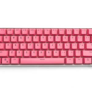 ピンク キーキャップ セット 104 個、カスタム キーキャップ無料付き! | バックライト付きダブルショット PBT | メカニカル キーボード用デュアル カラーウェイ