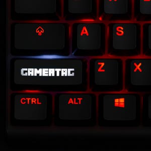Custom GamerTag Backlit Keycap, Artisan Keycaps, Holiday Gifts, Gifts for Gamers