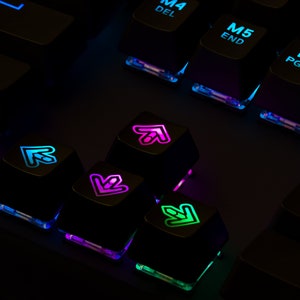 DDR Arrow Keycap Set, Artisan Keycaps, Custom Keys for Cherry MX Keyboard, Christmas Gifts