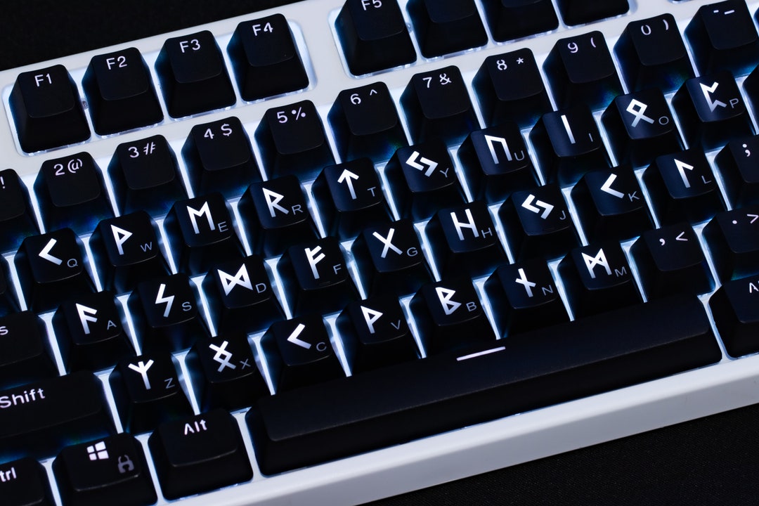 Rune Keycap Set, Elder Futhark Runes, Artisan Keycaps, Custom Keys for