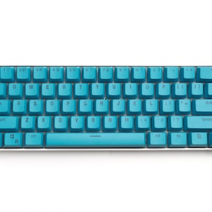 Sky Blue Keycap Set 104 Pc w/ Free Custom Keycap! | Backlit Doubleshot PBT | Single Colorway for Mechanical Keyboard