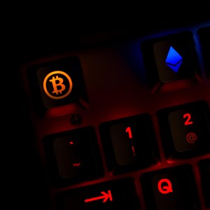 Crypto Keycap Set, Artisan Keycaps, Custom Keys, Crypto Gifts, Gifts for Her/Him