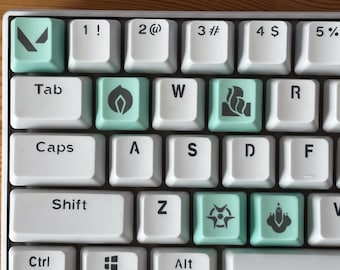 Valorant Agent Ability Keycap Set, Artisan Keycaps, Custom Keys for Cherry MX Keyboard, Christmas Gifts